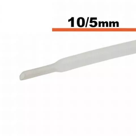 Tuburi termocontractabile - Tub termocontractibil transparent 10mm/5mm 0.5m – IoElectronice.ro
