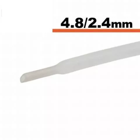 Tuburi termocontractabile - Tub Termocontractibil Transparent 4.8mm/2.4mm 0.5m – IoElectronice.ro