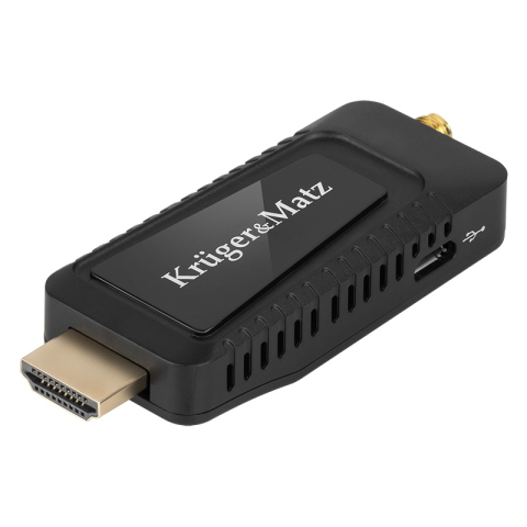 Tuner DVB-T2 HEVC H.265 HDMI Kruger&Matz KM9999 cu conector HDMI și SMA, culoare neagră [4]