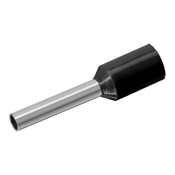Mufe papuci - Vârf terminal cablu 1.5 mm 10mm negru - IoElectronice.ro