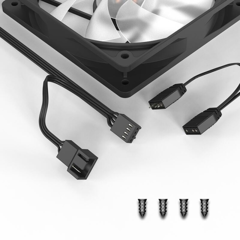 Ventilator ID-Cooling XF-120 120mm 12V negru aRGB rulmenți Hydraulic Bearing anti-vibrații 500-1500RPM 4pin 3pin XF-120-ARGB-K – IoElectronice.ro [5]