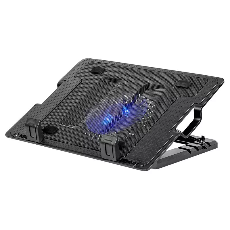 Coolere laptop - Ventilator suport laptop 14-17" REBEL, iluminat, reglabil, USB, stabilizare, 125mm, 10dBA, ideal pentru laptopuri