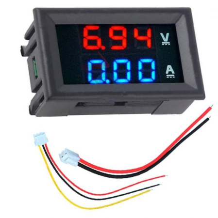 Scule mentenanta - Voltmetru si Ampermetru OEM 0-50A rosu DC 4-30V, model 50A, pentru masurarea tensiunii si curentului.