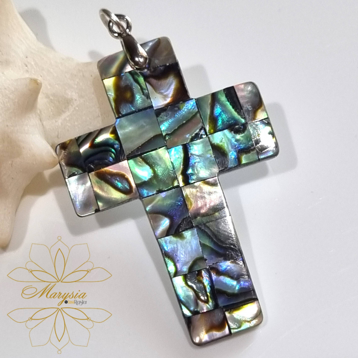 Marysia Paua Shell Cross [1]