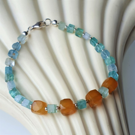 Гривни с полускъпоценни камъни - Marysia Fluorite & Chalcedony