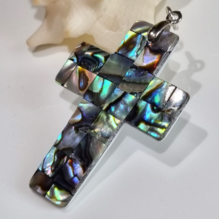 Marysia Paua Shell Cross [5]