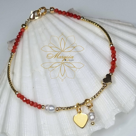 MINIMALIST STYLE - Marysia Pearls, Coral and Heart
