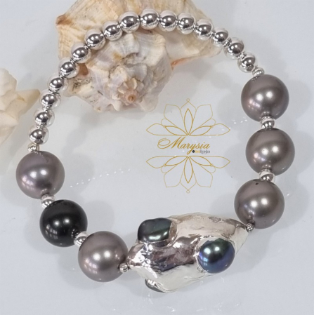 SeaShell Pearls - Marysia Silver Sand