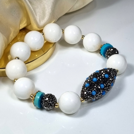 Marysia White Coral and Turquoise [5]