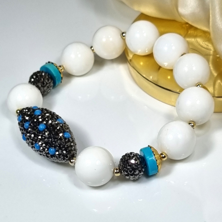 Marysia White Coral and Turquoise [12]