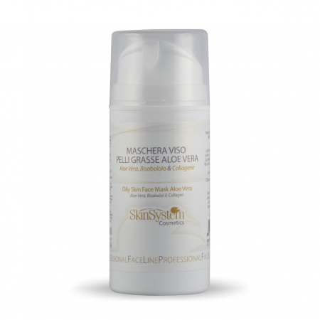 Skin System - Masca faciala pentru ten gras Aloe Vera, Bisabolol, Colagen, Oxid de Zinc 100ml