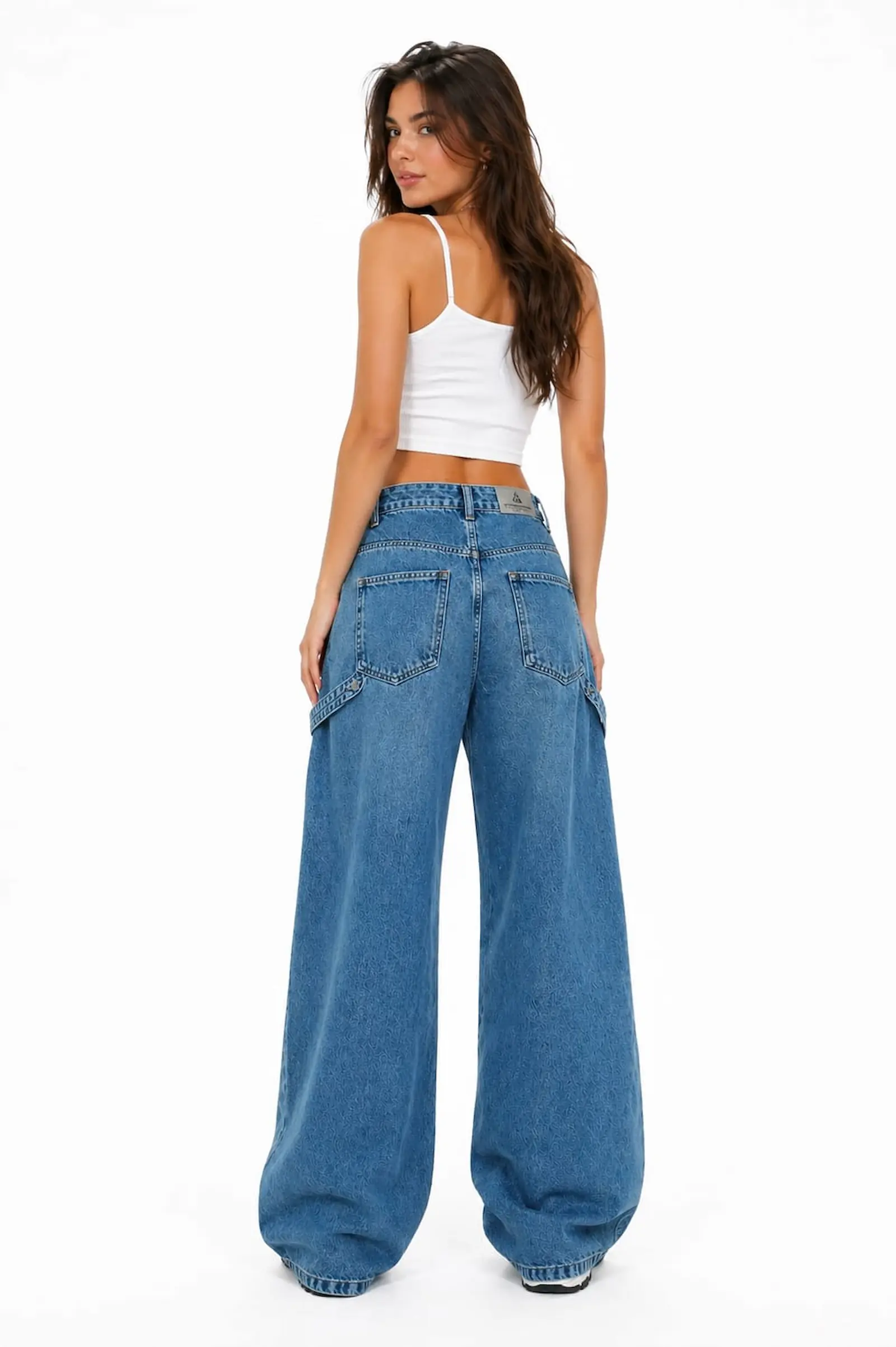 Blugi Dama Casual Retro Wide-Leg Lacarino - Isabellia.ro [3]