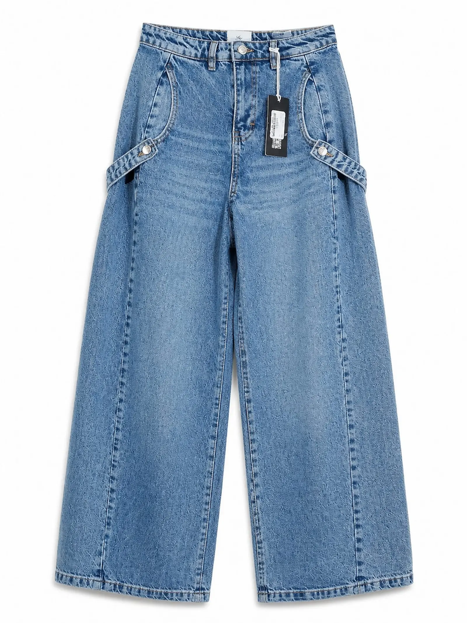 Blugi Dama Casual Retro Wide-Leg Lacarino - Isabellia.ro [8]