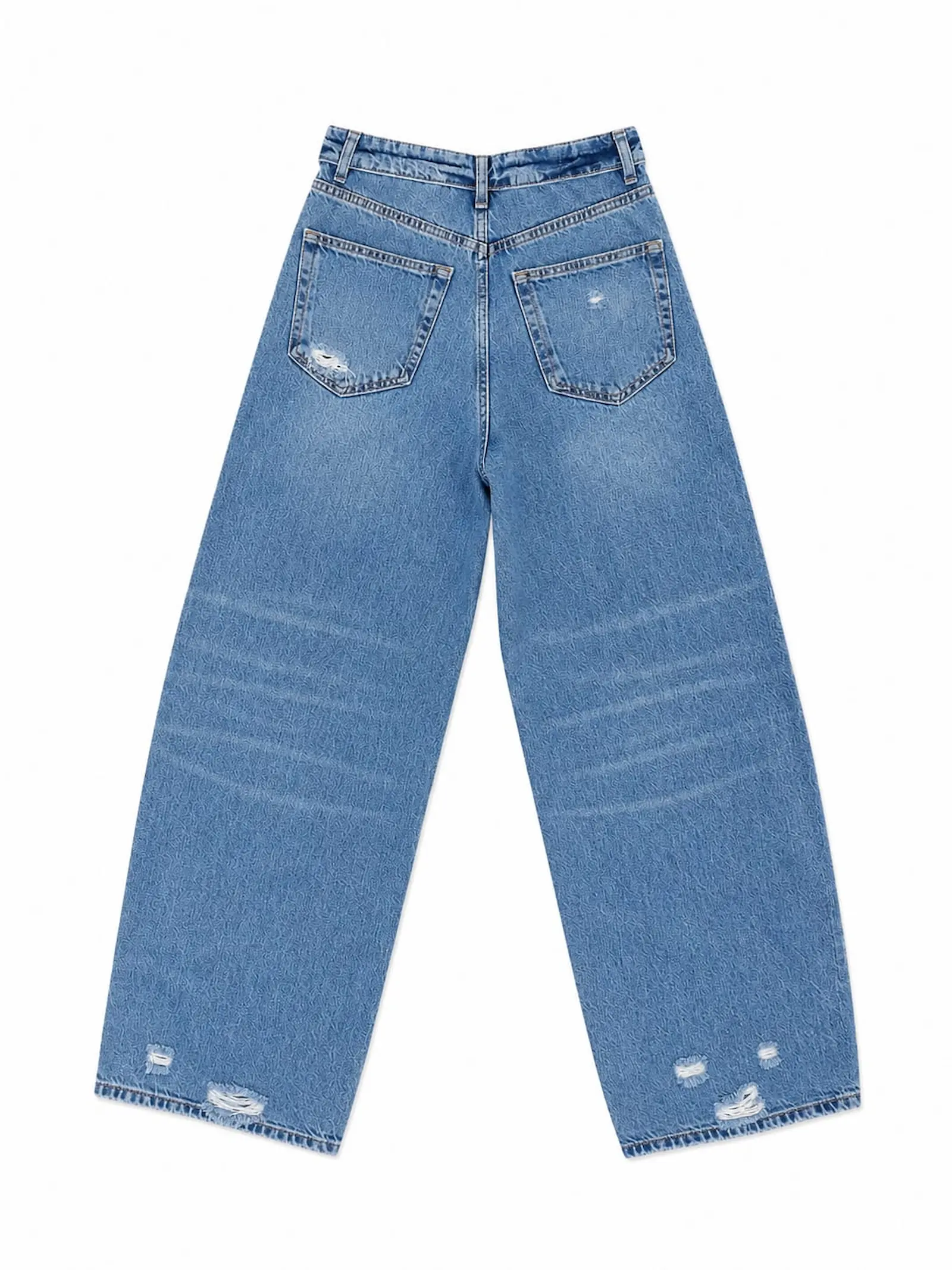 Blugi Dama High-Waist Wide-Leg Albastru Deschis Lacarino - Isabellia.ro [5]