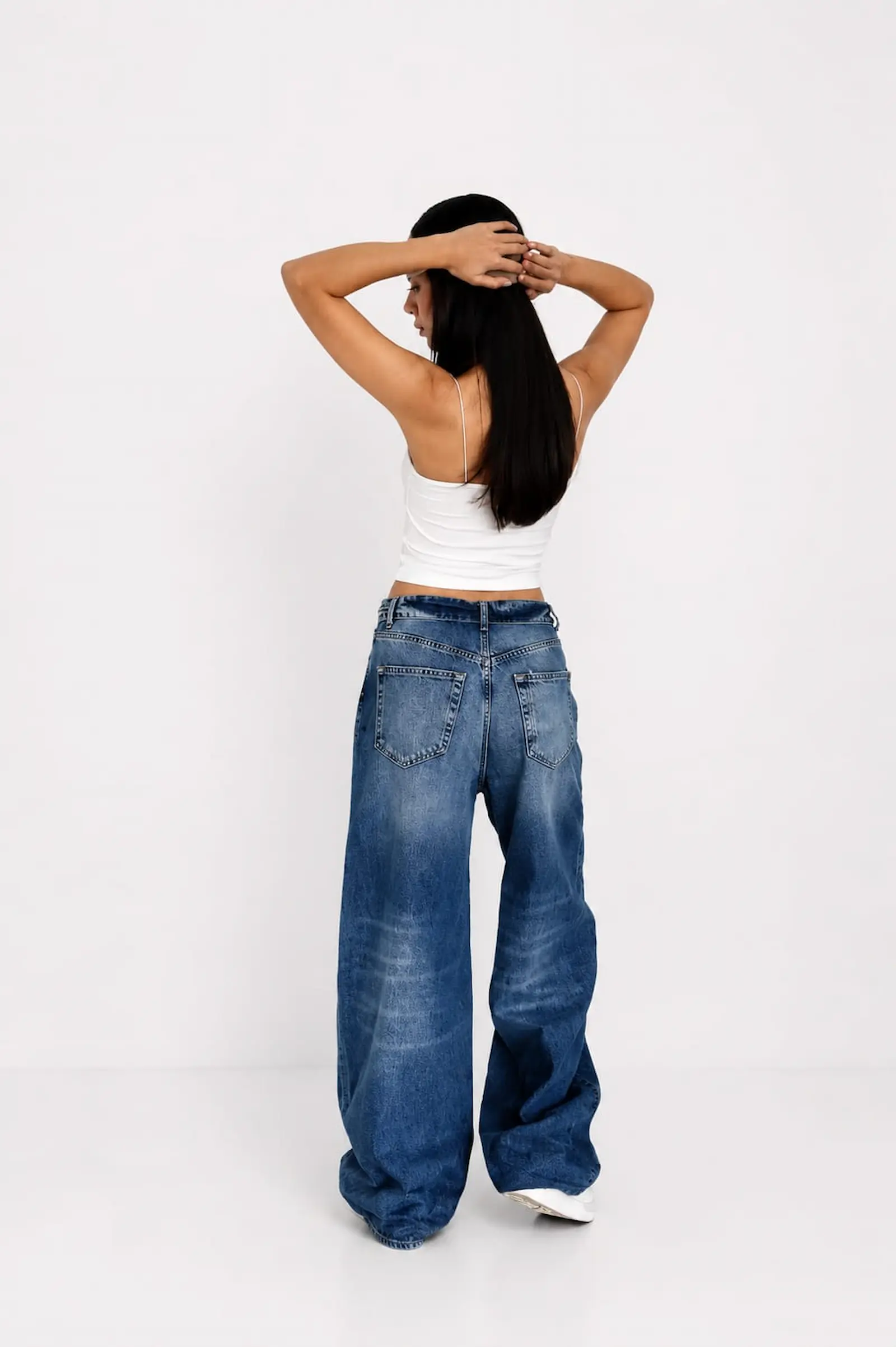 Blugi Dama High-Waist Wide-Leg Indigo Lacarino - Isabellia.ro [3]