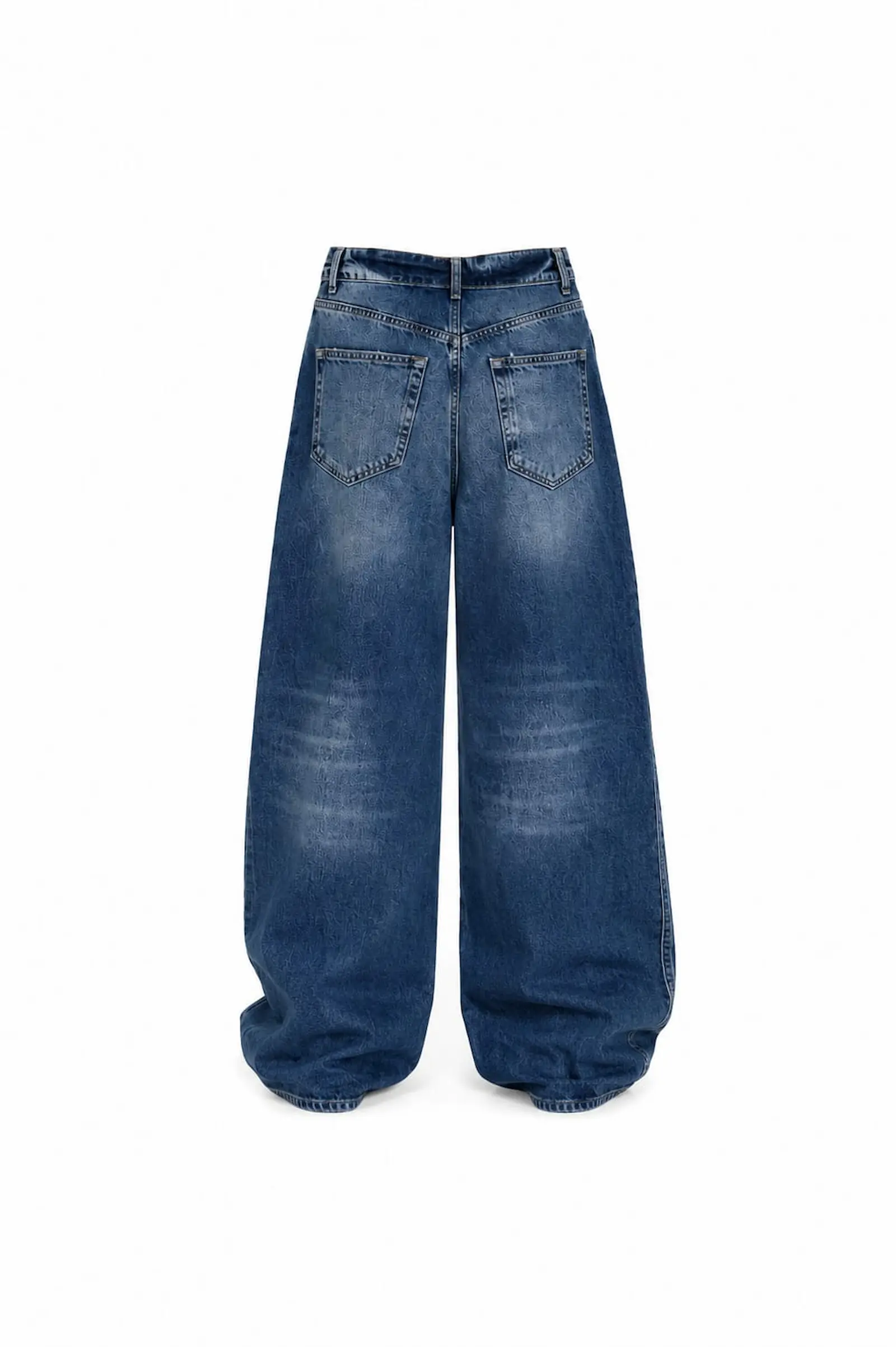 Blugi Dama High-Waist Wide-Leg Indigo Lacarino - Isabellia.ro [4]