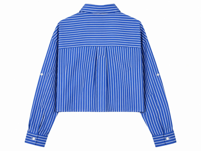 Camasa Crop cu Dungi Dama Summer Stripes Bumbac Isabellia [4]