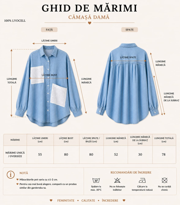 Cămașă Denim Chic Embroidery Isabellia cu broderie florală [8]