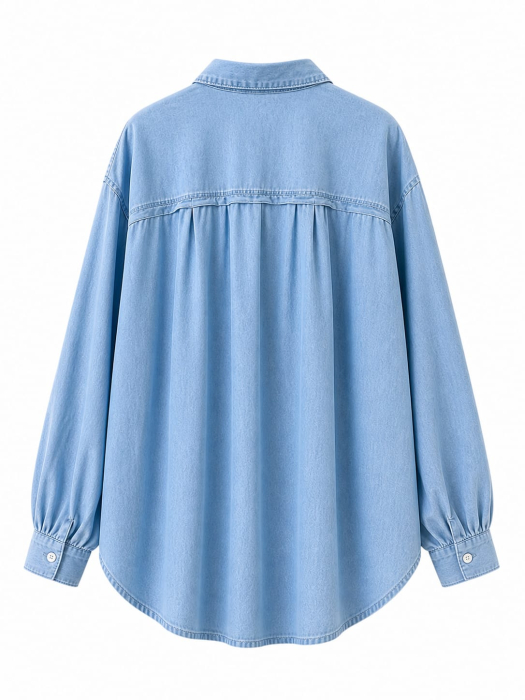 Cămașă Denim Chic Embroidery Isabellia cu broderie florală [7]