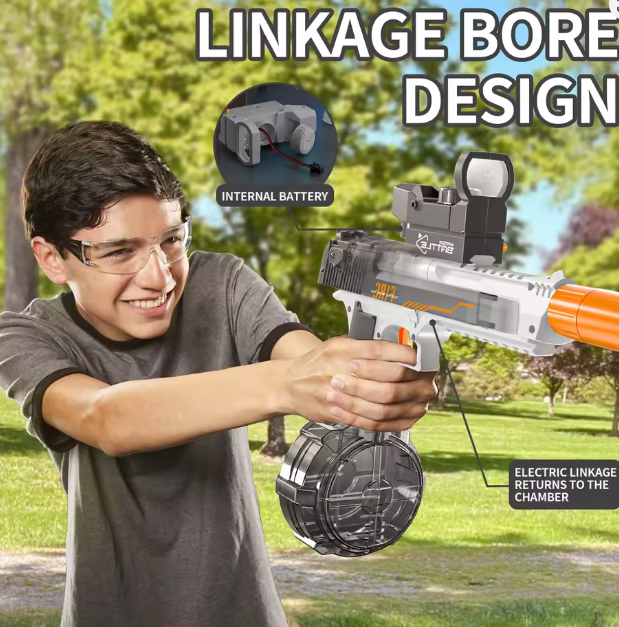 Pistol cu Apă Electric USP – Rezervor, Țintă Atașabilă, Jet Puternic, Tragere Manuală & Continuă [2]