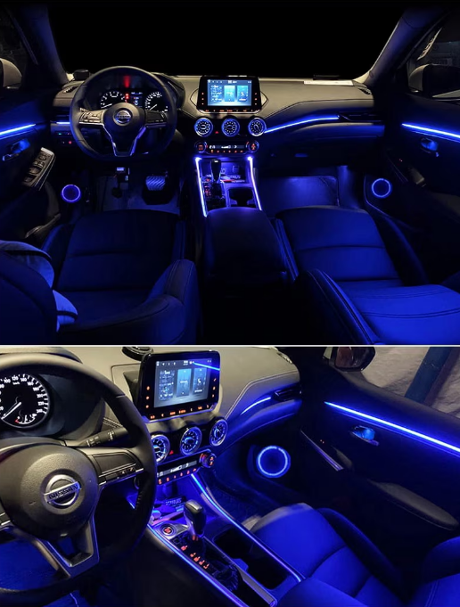 Bandă LED RGB USB 1.2m – Iluminare Ambient Interior Auto, Control prin Aplicație & Telecomandă, Kit Complet de Montare Inclus [3]