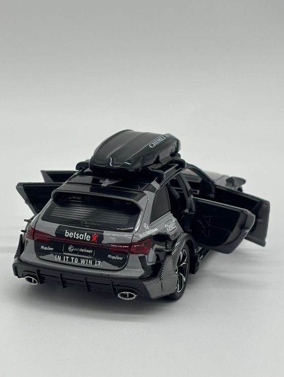 Masina din Metal Audi RS6 Camo 1:32, 15 cm, Functie Pull Back, Usile Capota si Portbagaj Deschizabile, Lumini si Sunete, Automacheta Audi RS6 [7]