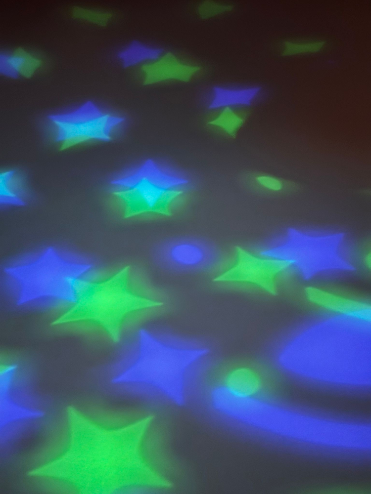 Ursuleț și Cățel Muzical cu Proiecție de Stele, 25 cm, Lumină si Muzica Calda, Funcționează pe Baterii [3]