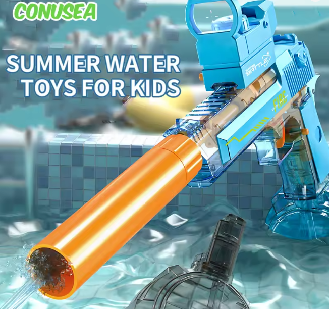 Pistol cu Apă Electric USP – Rezervor, Țintă Atașabilă, Jet Puternic, Tragere Manuală & Continuă [6]