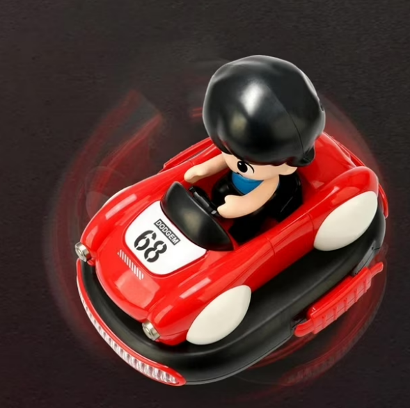 Set 2 Mașinuțe cu Telecomandă – Sunete și Lumini, Control pentru 2 Jucători, Roșie și Albastră,360° Drift, Multiplayer [8]