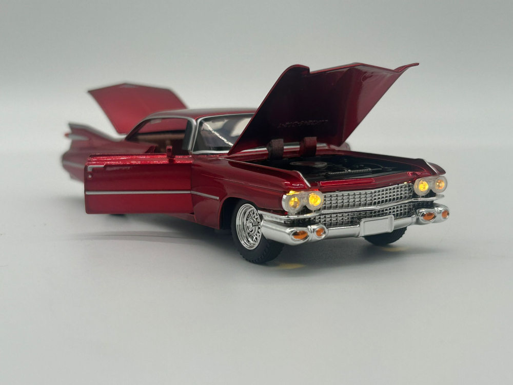 Automachetă Cadillac 1959, 15 cm, Funcție Pull-Back, Uși, Portbagaj și Capotă Deschizătoare, Lumină și Sunet [4]