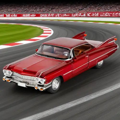 Automachetă Cadillac 1959, 15 cm, Funcție Pull-Back, Uși, Portbagaj și Capotă Deschizătoare, Lumină și Sunet [2]