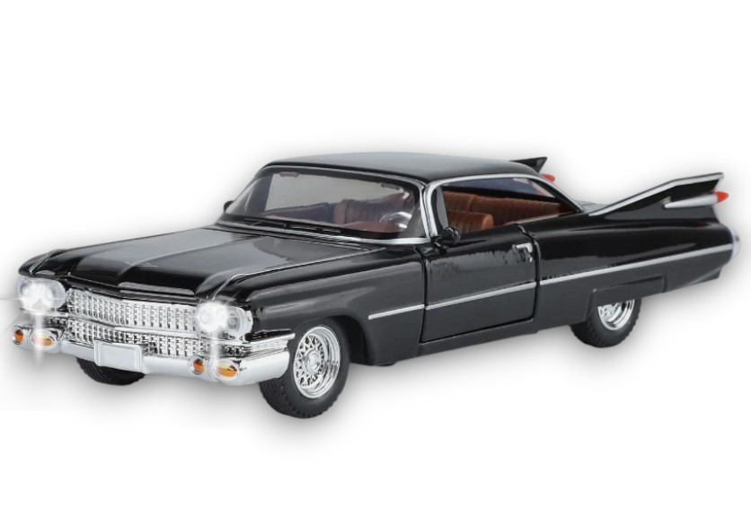 Automachetă Cadillac 1959, 15 cm, Funcție Pull-Back, Uși, Portbagaj și Capotă Deschizătoare, Lumină și Sunet [2]
