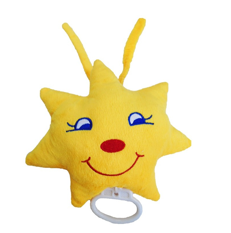 Jucărie de Plus Muzicală pentru Bebeluși – Lună / Soare / Stea, 20 cm, Melodie Liniștitoare pentru Somn [3]