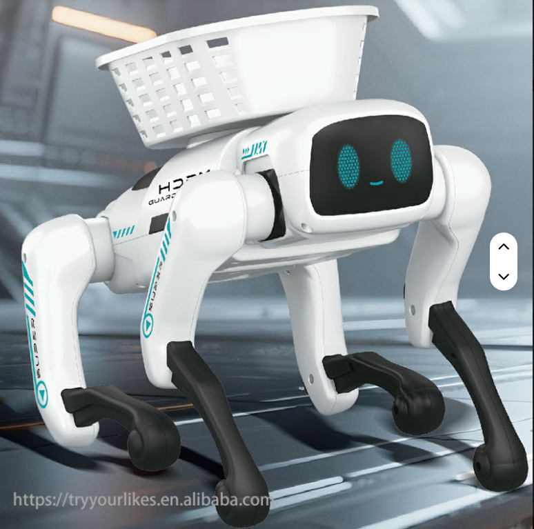 Robot Caine Inteligent cu Telecomanda, Jucarie Interactiva STEM Programabila, Muzica, Povesti si Dans, RC Robo Dog pentru Copii [5]