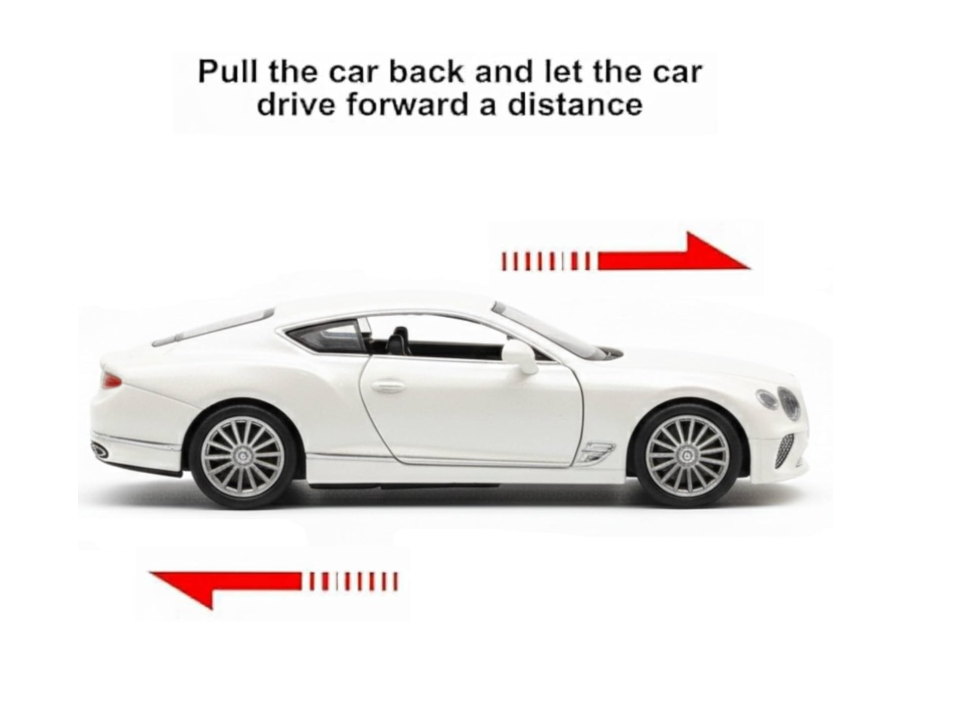 Mașină din Metal Bentley Continental GT 1:32, Pullback, Lumini și Sunete, Uși Deschizătoare, 15 cm [3]