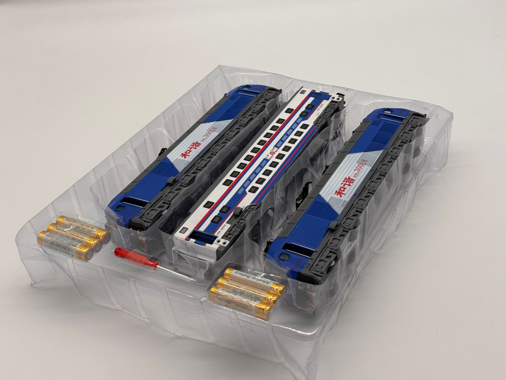 2 Locomotive Electrice cu Vagon din Metal – 70 cm Lungime Totală, Sunete și Lumini, Baterii Incluse [16]