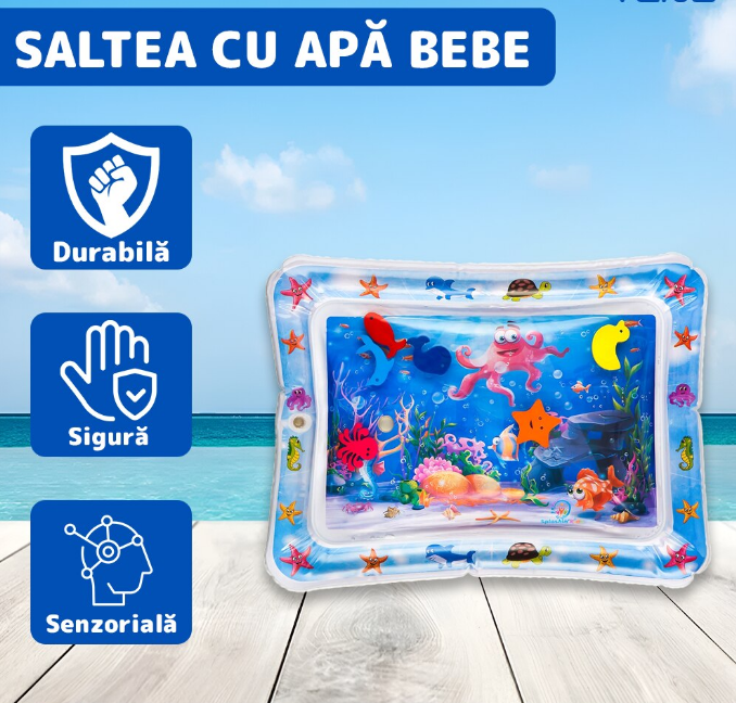Saltea cu Apă pentru Bebeluși – Spațiu de Joacă Senzorial, 69 x 50 cm [5]