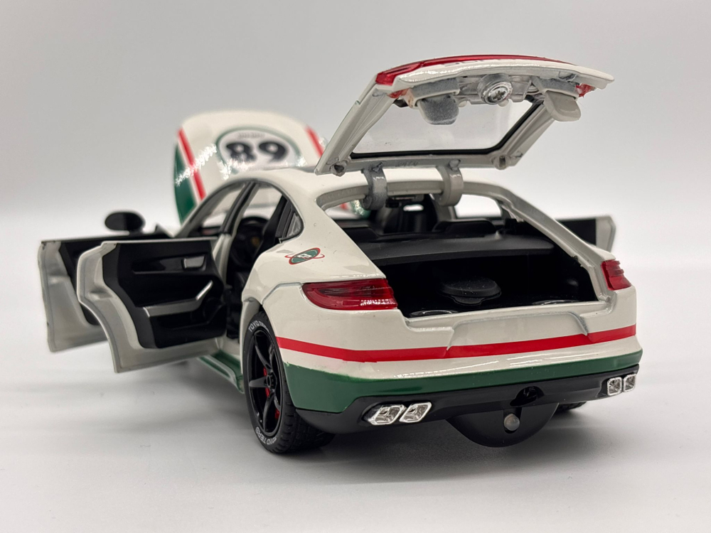 Automachetă Porsche Panamera, 20 cm, Funcție Pull-Back, Uși, Portbagaj și Capotă Deschizătoare, Lumină, Sunet și Efect de Fum (Baterii Incluse) [11]