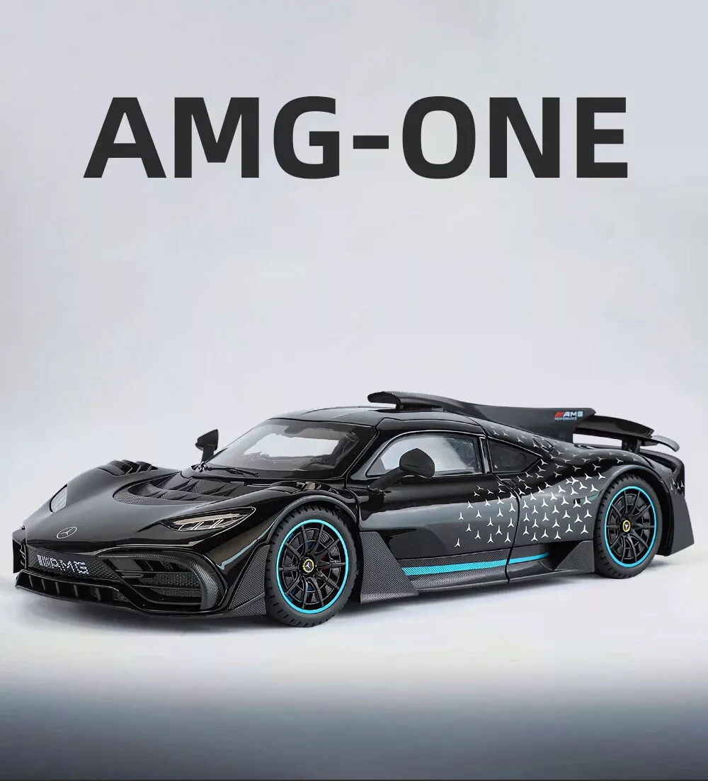 Automacheta Mercedes-Benz AMG One din Metal, 25 cm Usi si Elemente Mobile,Faruri, Stopuri si Bord Interior Luminate, Sunete Realiste, 25 cm, Volan Functional [5]