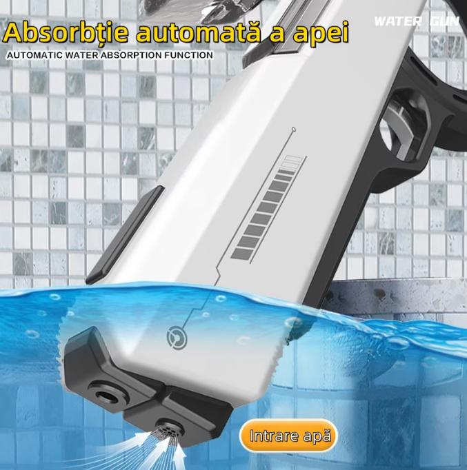 Pistol cu Apa Electric SHARK MX – Îl Scufunzi, Absoarbe Apa și Trage Puternic! Baterie Reîncărcabilă, Jet Lung 11m, 40 cm [2]