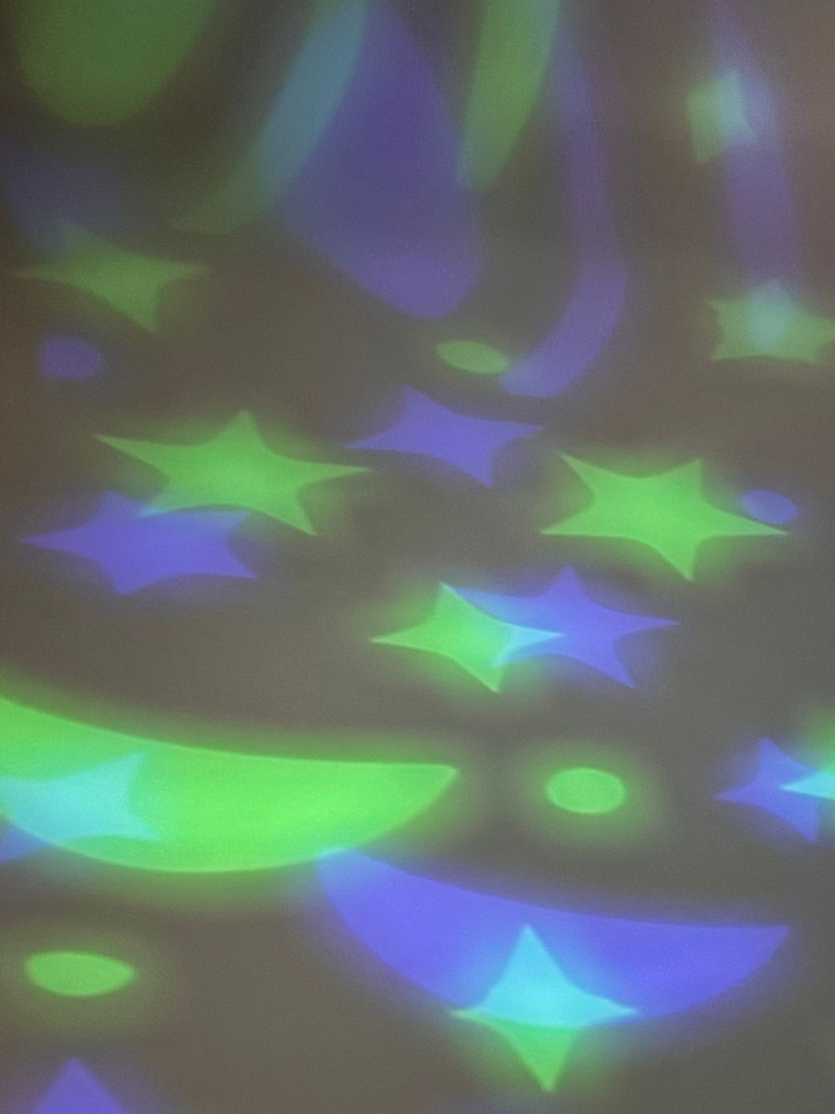 Ursuleț și Cățel Muzical cu Proiecție de Stele, 25 cm, Lumină si Muzica Calda, Funcționează pe Baterii [13]