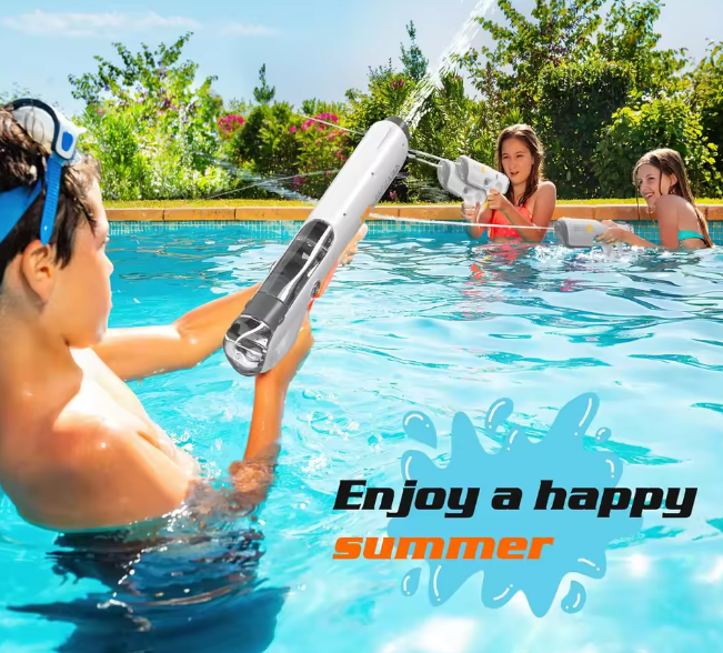 Pistol cu Apa Electric SHARK MX – Îl Scufunzi, Absoarbe Apa și Trage Puternic! Baterie Reîncărcabilă, Jet Lung 11m, 40 cm [6]
