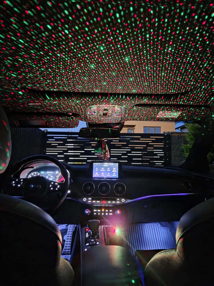 Odorizant Auto cu Proiecție Stele, Aromaterapie și USB Type-C – Ideal pentru Suportul de Pahare al Mașinii [8]