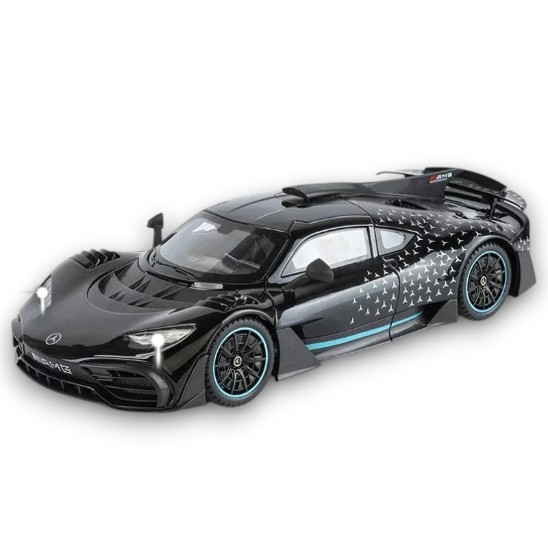 Automacheta Mercedes-Benz AMG One din Metal, 25 cm Usi si Elemente Mobile,Faruri, Stopuri si Bord Interior Luminate, Sunete Realiste, 25 cm, Volan Functional [4]