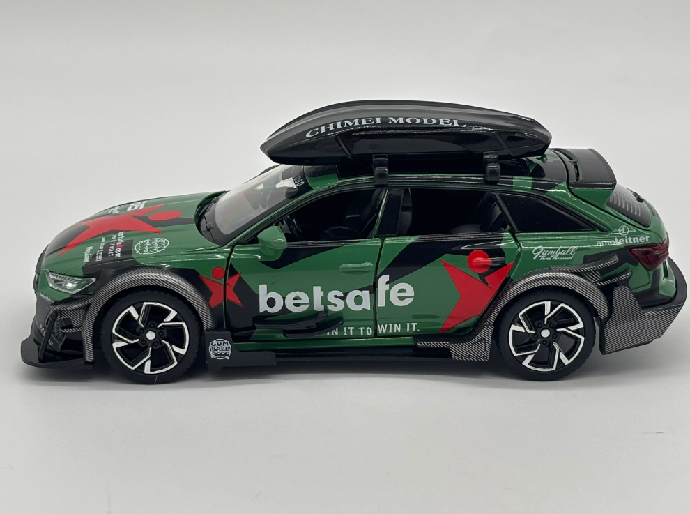 Masina din Metal Audi RS6 Camo 1:32, 15 cm, Functie Pull Back, Usile Capota si Portbagaj Deschizabile, Lumini si Sunete, Automacheta Audi RS6 [5]
