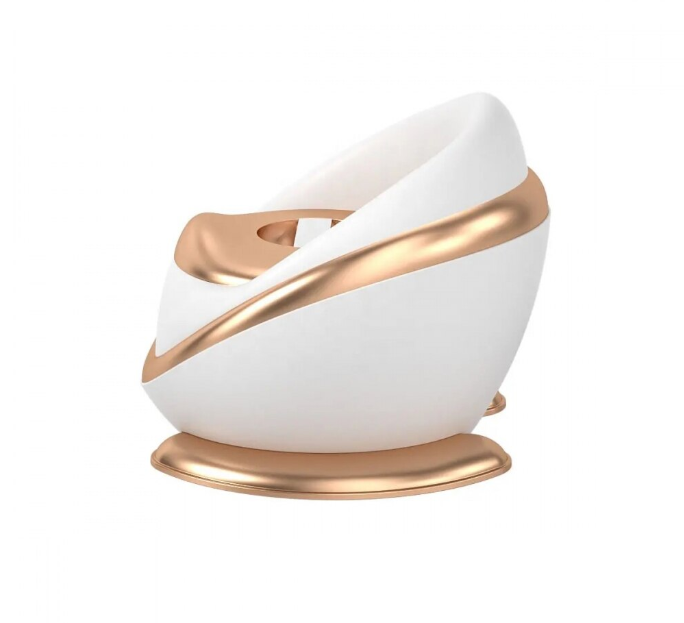 Olita Copii cu Spatar Ergonomic si Colac Moale din Spuma PU, Vas Detasabil, Baza Antiderapanta, Protectie Anti-Stropire, Design Capsula Spatiala [7]