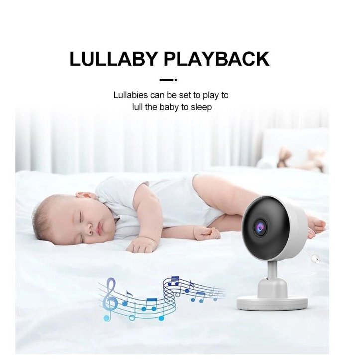 Baby Monitor Video 2.4GHz fara WiFi cu Camera si Ecran 7 cm, Viziune Nocturna HD, Detectare Plans, Monitorizare Temperatura, Comunicare Bidirectionala, Alarmă pentru hrănire, Muzica pentru Bebelu [5]