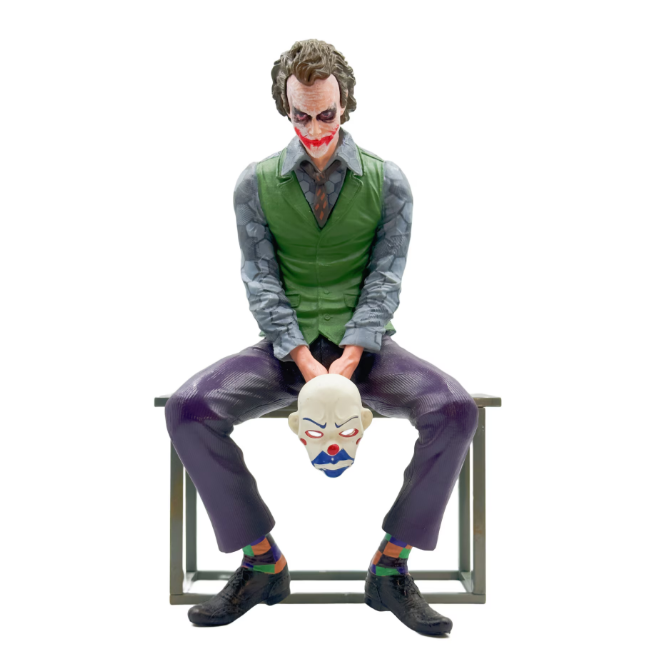 Figurina Joker 24cm – Suport Inclus, Ideală pentru Mașină, Birou sau Carcasa PC – Mască Inclusă [10]