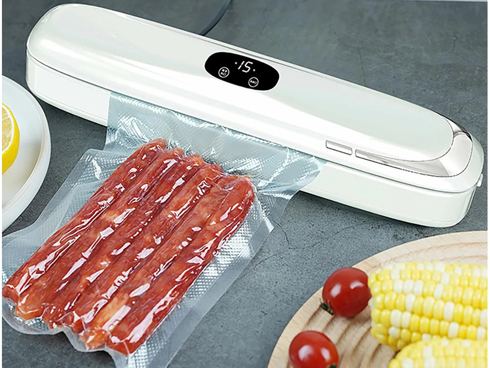 Aparat de Sigilat si Vidat Pungi, Vacuum Sealer Automat, pentru Alimente (Carne, Legume, Cereale), Protectie Supraincalzire, 33x7 cm [7]