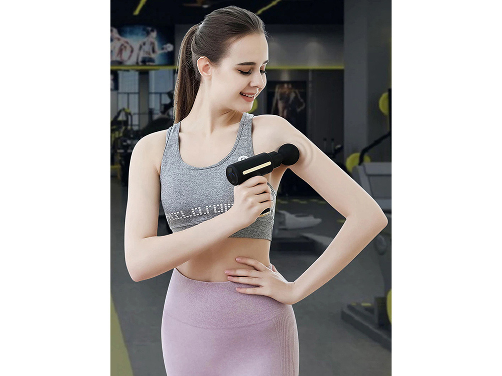 Pistol de Masaj Profesional, Aparat Masaj Muscular, Baterie de Lunga Durata, Functionare Silentioasa, 4 Capete Diferite Incluse [5]